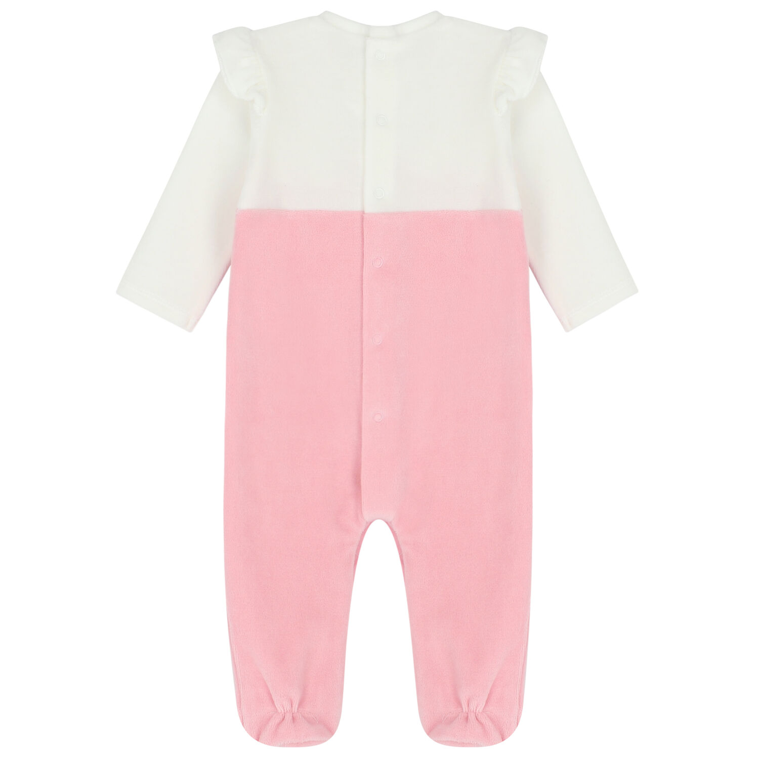 Baby Girls Pink & White Cat Babygrow, 1, hi-res