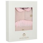Baby Girls Pink & Gold Logo Babygrow Gift Set, 3, hi-res