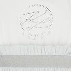 Girls White & Silver Tulle Dress, 1, hi-res