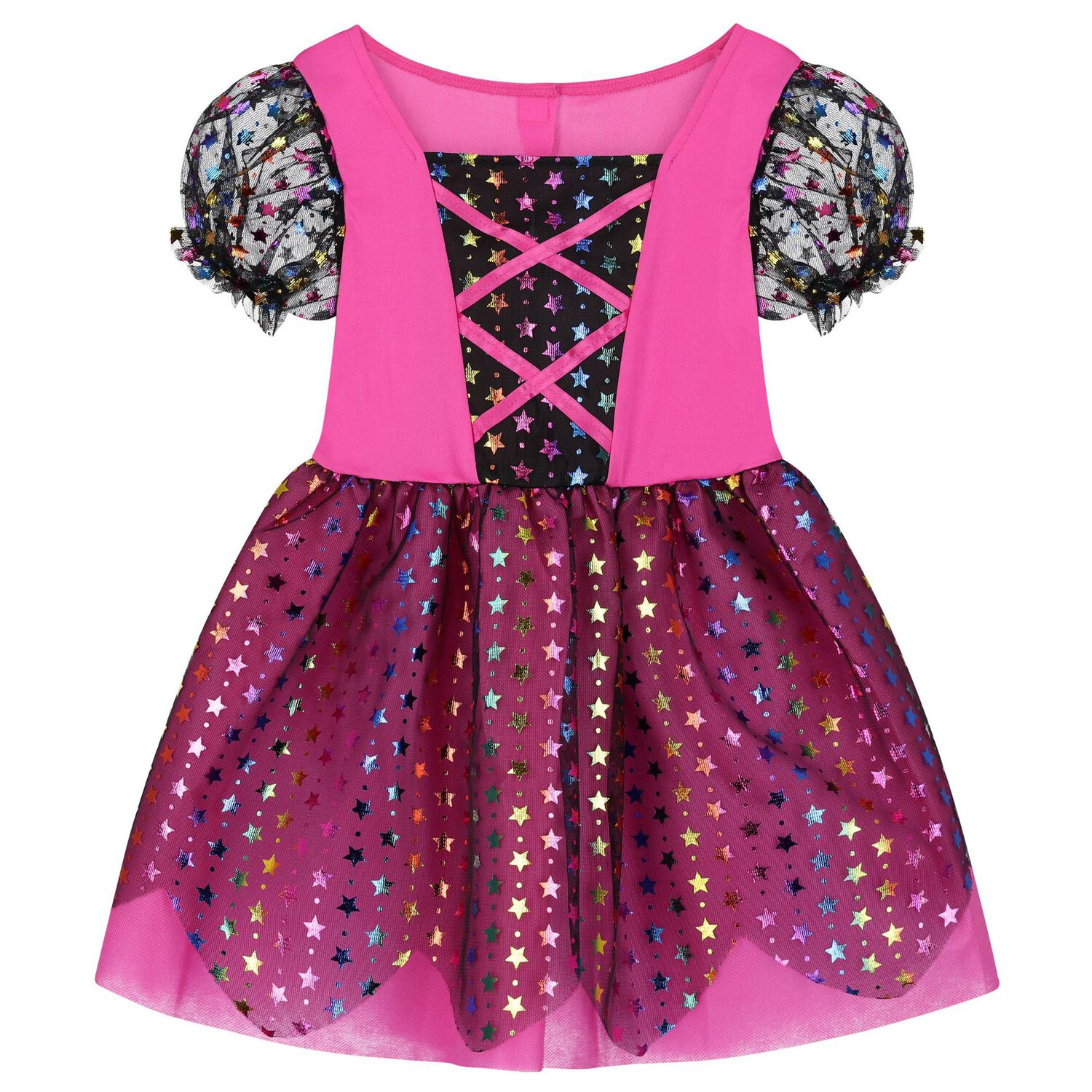 Girls Pink & Black Halloween Witch Costume, 1, hi-res image number null