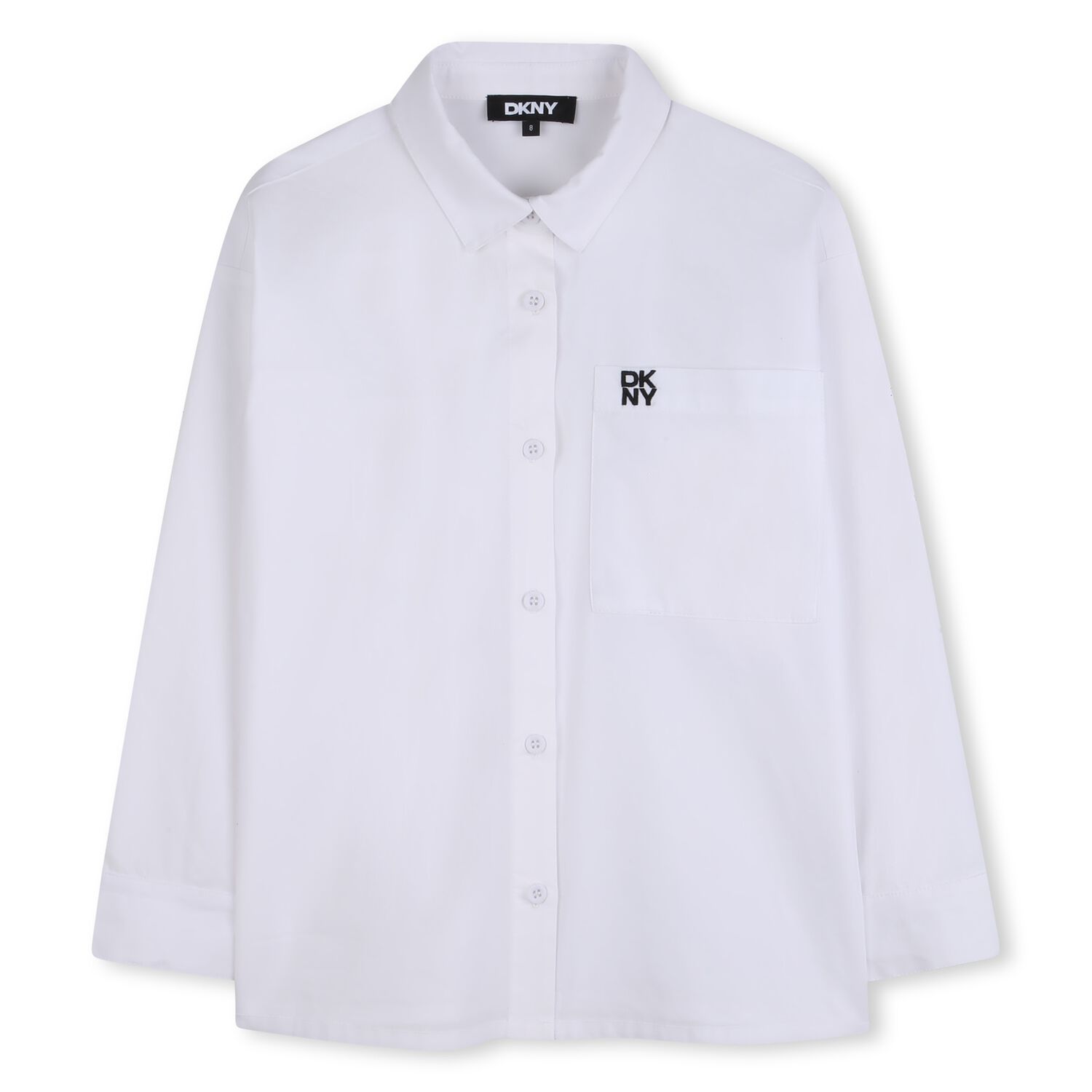 White Embroidered Logo Shirt, 1, hi-res
