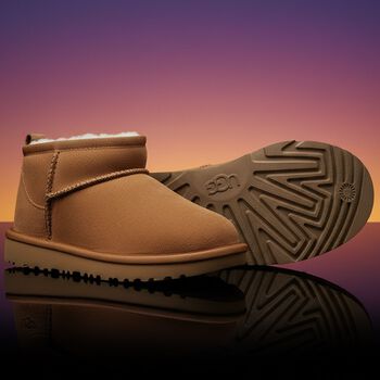 Younger Chestnut Brown Classic Ultra Mini Suede Boots