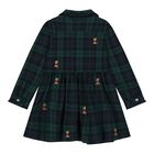 Baby Girls Green & Black Tartan Dress Set, 1, hi-res