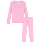 Girls Pink Logo Pyjamas, 1, hi-res