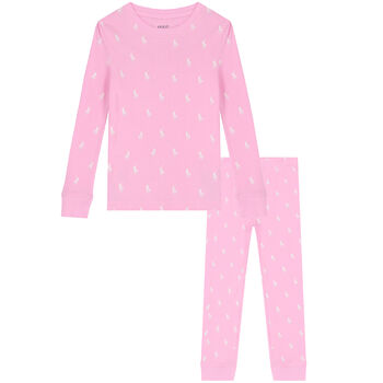 Girls Pink Logo Pyjamas