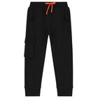 Boys Orange & Black Logo Tracksuit, 1, hi-res