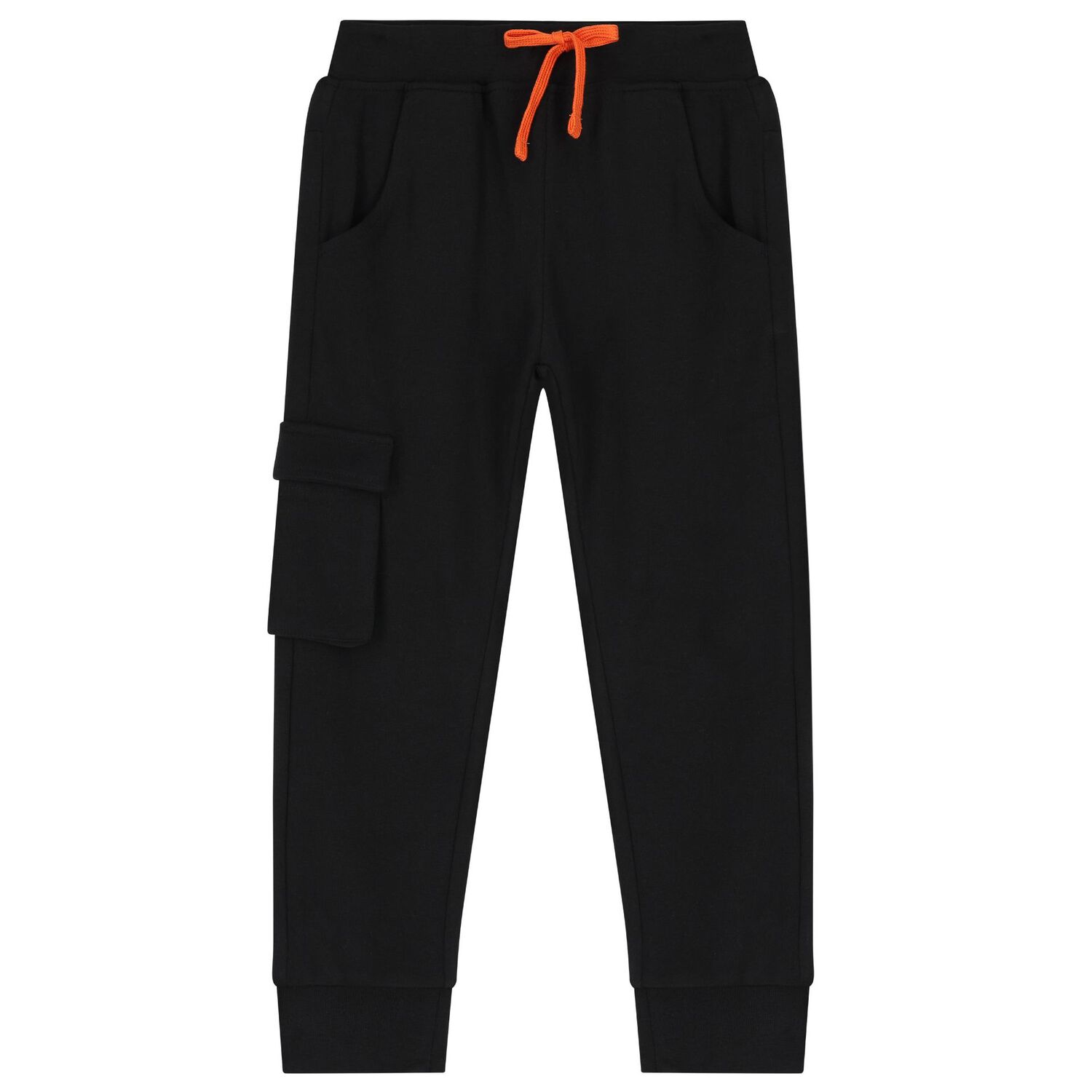 Boys Orange & Black Logo Tracksuit, 1, hi-res