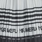 Girls Black & Silver Logo Pleated Skirt, 1, hi-res