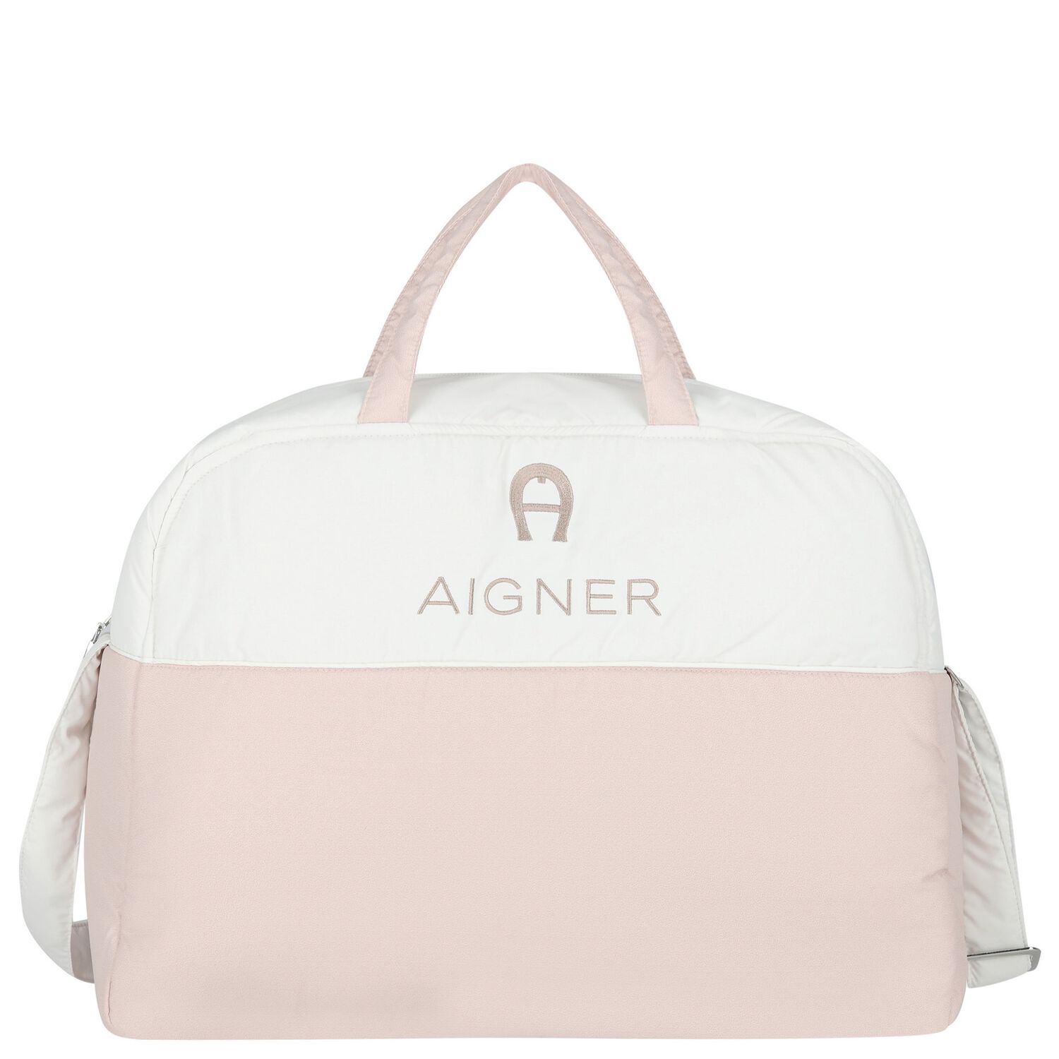 White & Beige Logo Baby Changing Bag, 1, hi-res image number null
