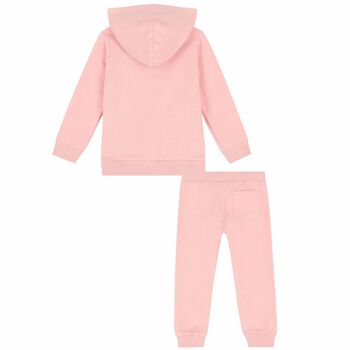 Younger Girls Pink Logo Tracksuit