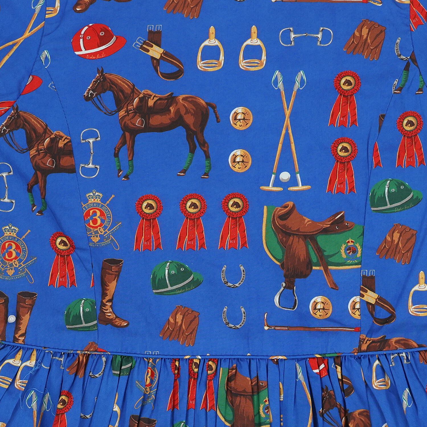 Girls Blue Logo Dress, 1, hi-res