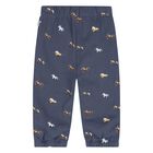 Younger Boys Navy Blue Horse Joggers, 1, hi-res