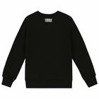 Boys Black Printed Sweatshirt, 1, hi-res