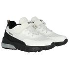 Boys White Logo Trainers, 1, hi-res