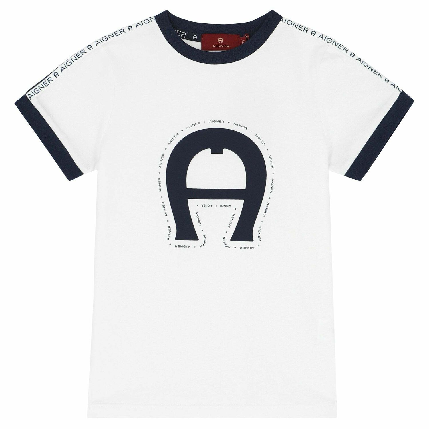 Boys White Logo T-Shirt, 1, hi-res