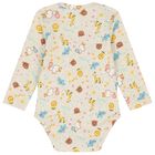 Baby Girls Beige & Green Logo Bodysuit Gift Set, 1, hi-res