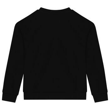 Girls Black Embellished Logo Sweatshirt