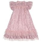 Girls Pink Lace Sequin Christina Dress, 2, hi-res