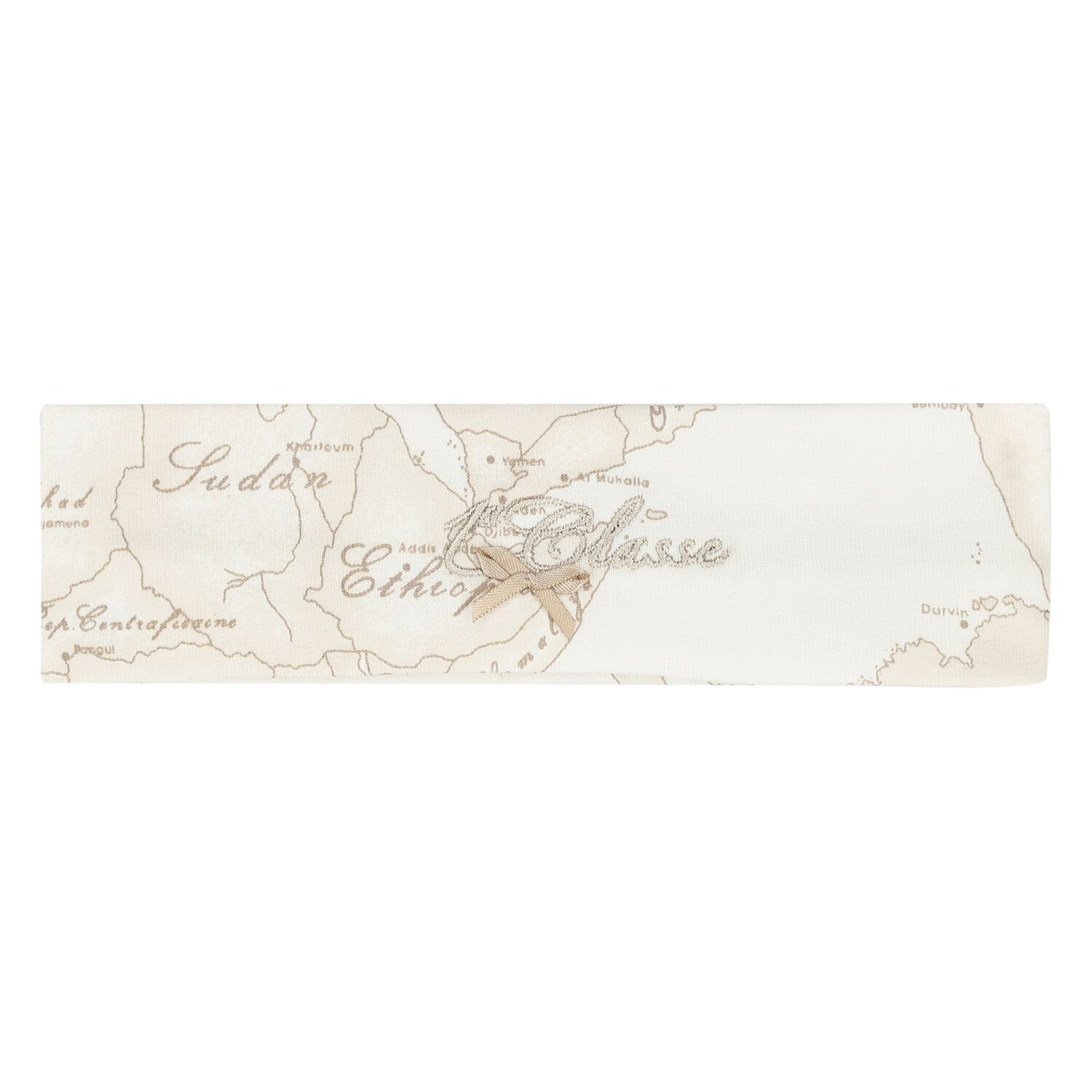 Baby Girls Ivory Geo Map Headband, 1, hi-res