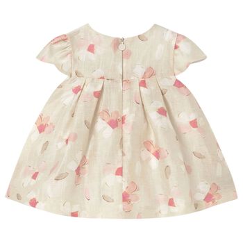 Baby Girls Beige Floral Dress