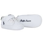 Baby Boys White & Navy Blue Logo Pre Walker Shoes, 1, hi-res
