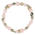 Girls Pink & Gold Beaded Bracelets (4 Pack), 1, hi-res