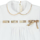 أفرول بالشعار باللون الأبيض للبنات, 1, hi-res