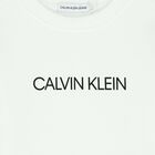 Boys White Logo Sweatshirt, 1, hi-res