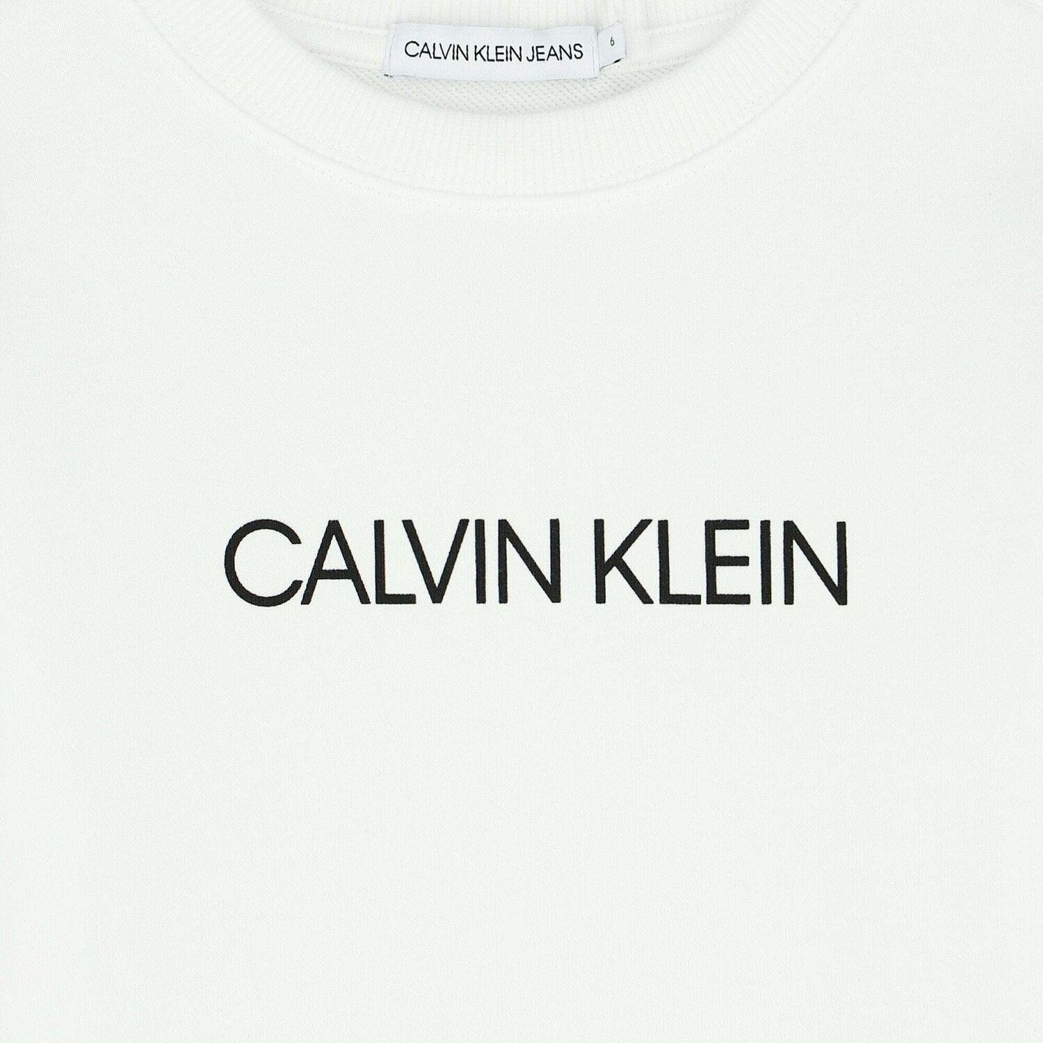 Boys White Logo Sweatshirt, 1, hi-res image number null