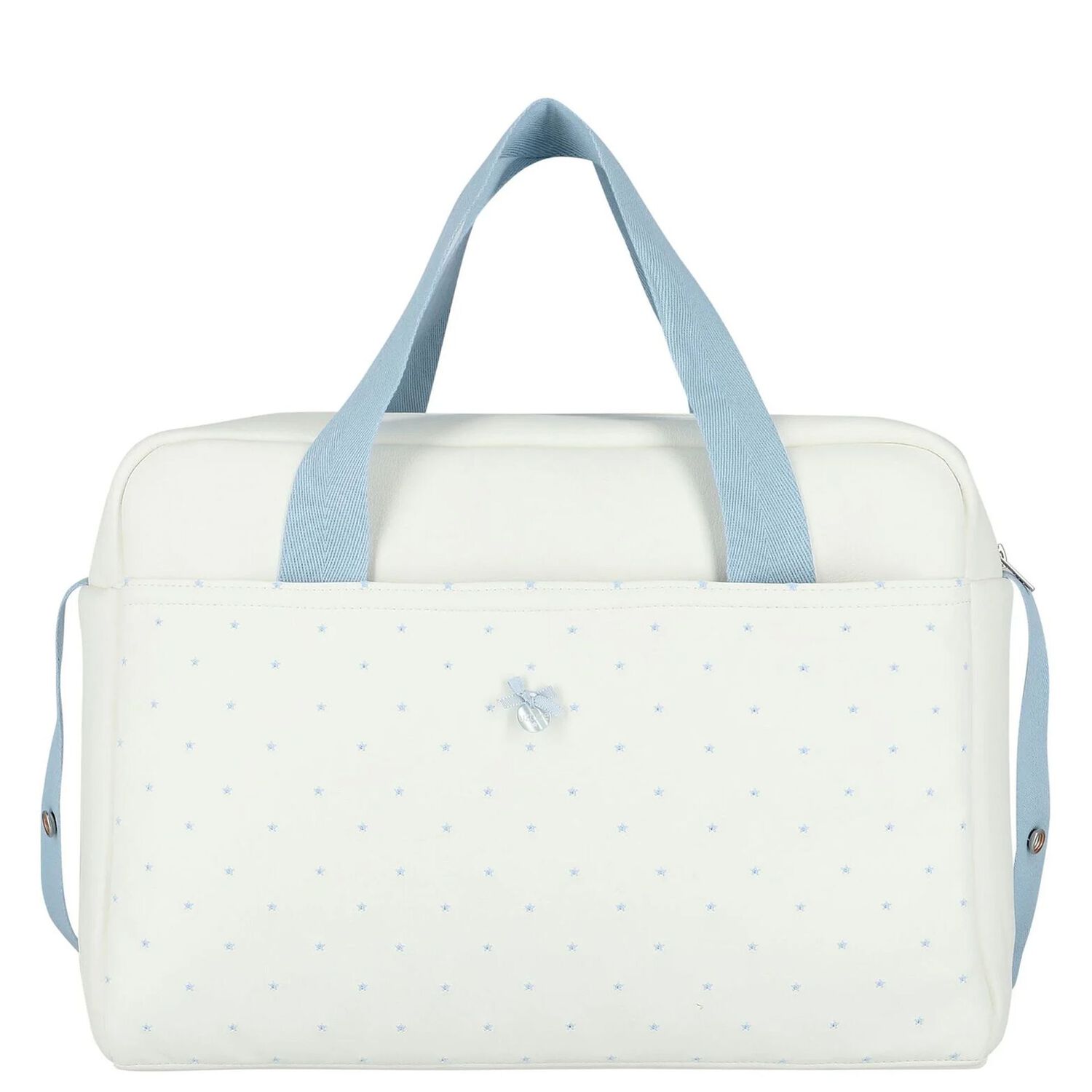 Ivory & Blue Stars Baby Changing Bag, 3, hi-res