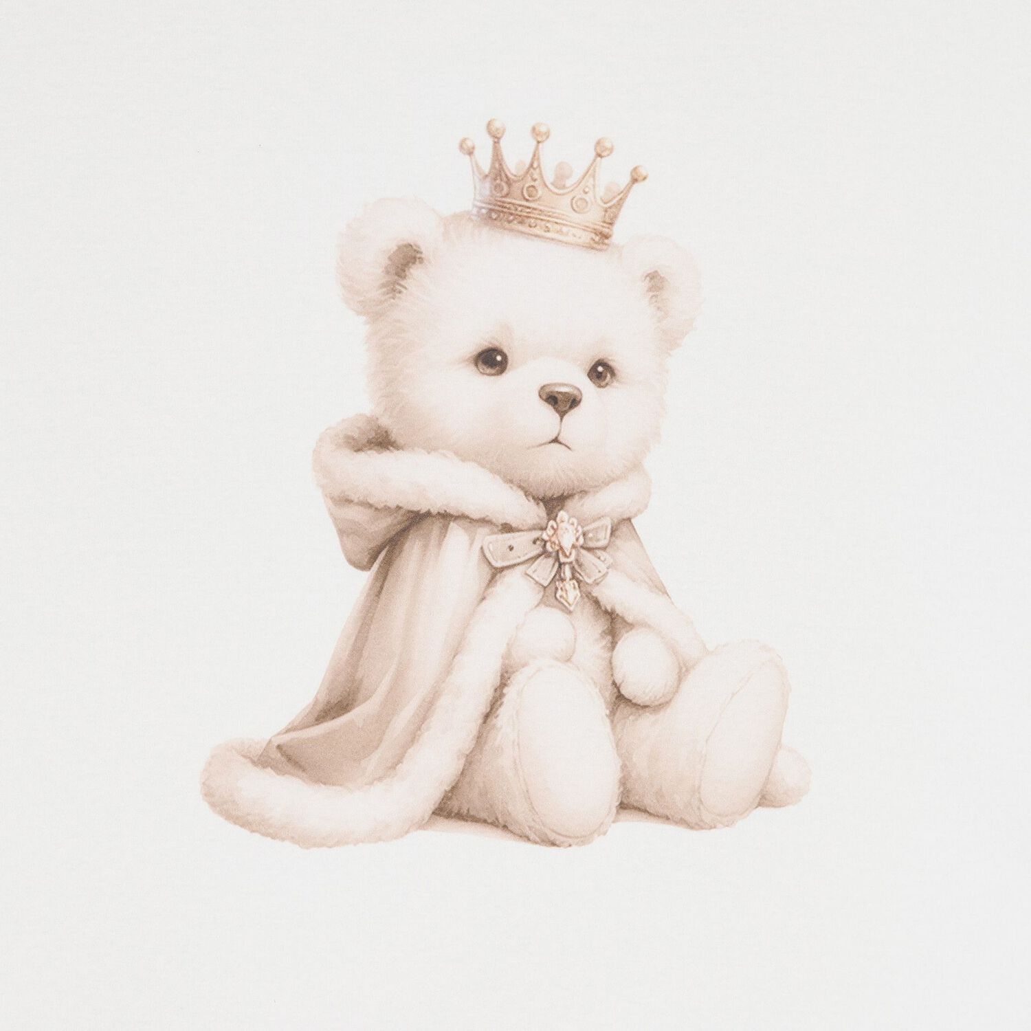 Ivory Teddy Bear Baby Blanket, 1, hi-res