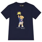 Boys Navy Blue Polo Bear T-Shirt, 1, hi-res