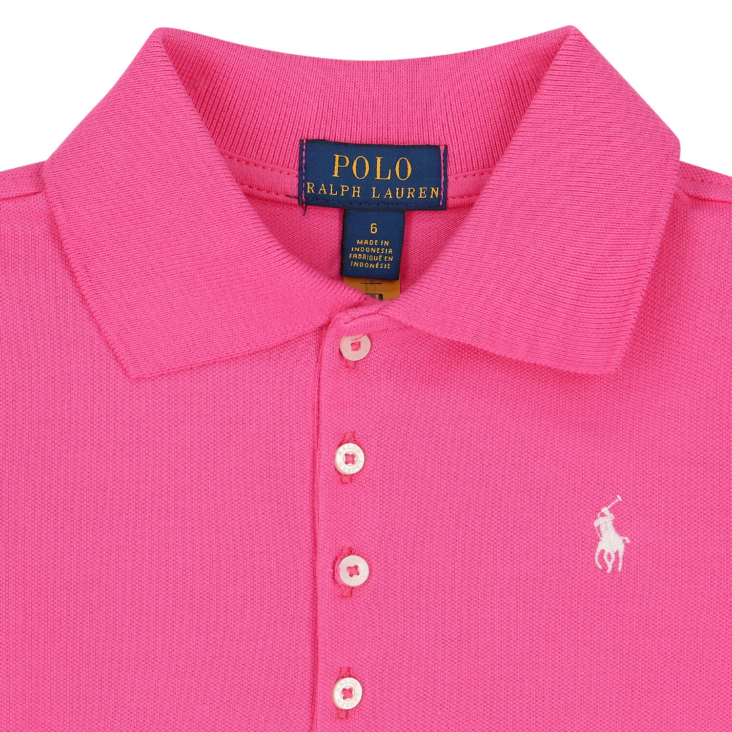 Girls Pink Logo Polo Dress, 1, hi-res