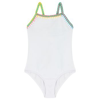 Girls White Swimsuit