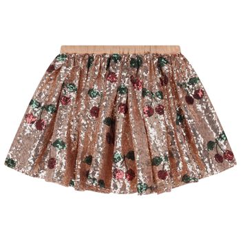 Girls Rose Gold Sequins Skirt