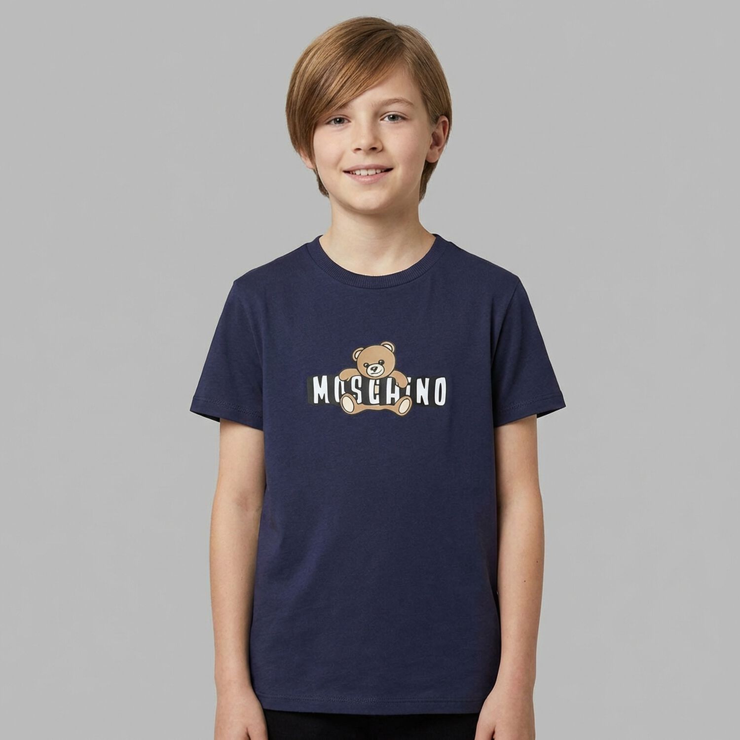 Navy Blue Teddy Bear Logo T-Shirt, 2, hi-res