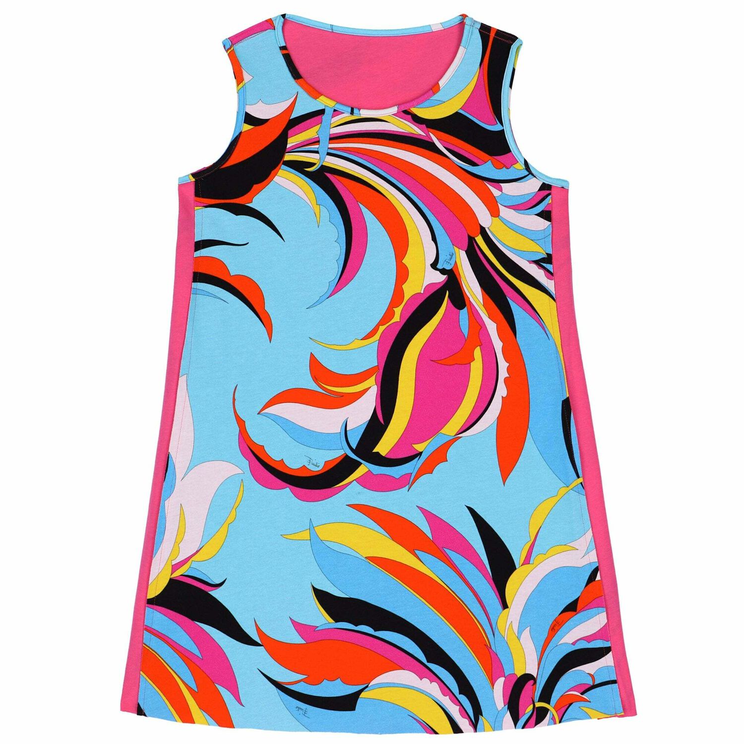 Girls Pink Logo Dress, 1, hi-res