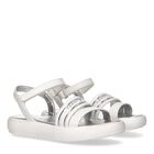 Girls White Logo Sandals, 1, hi-res