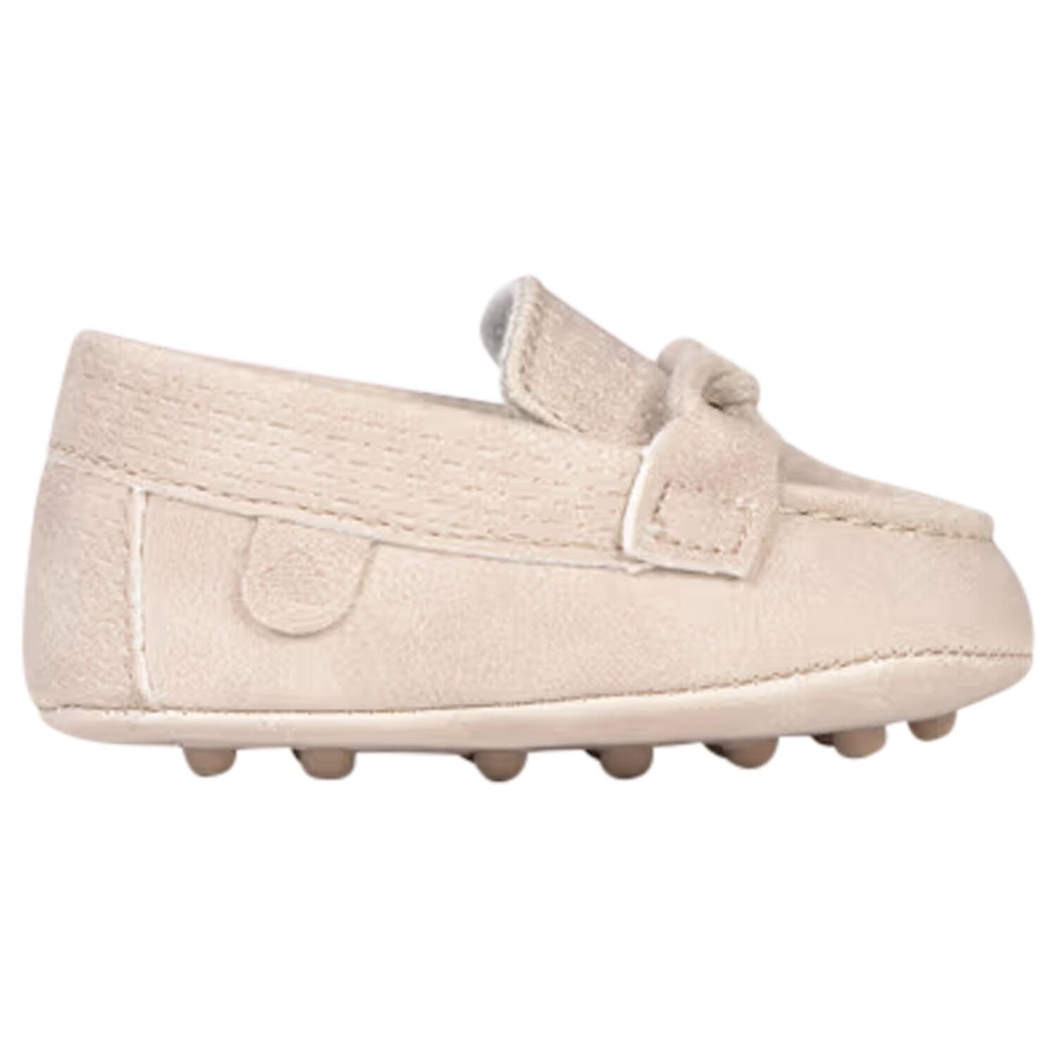 Baby Boys Beige Leather Pre Walker Moccasins, 2, hi-res