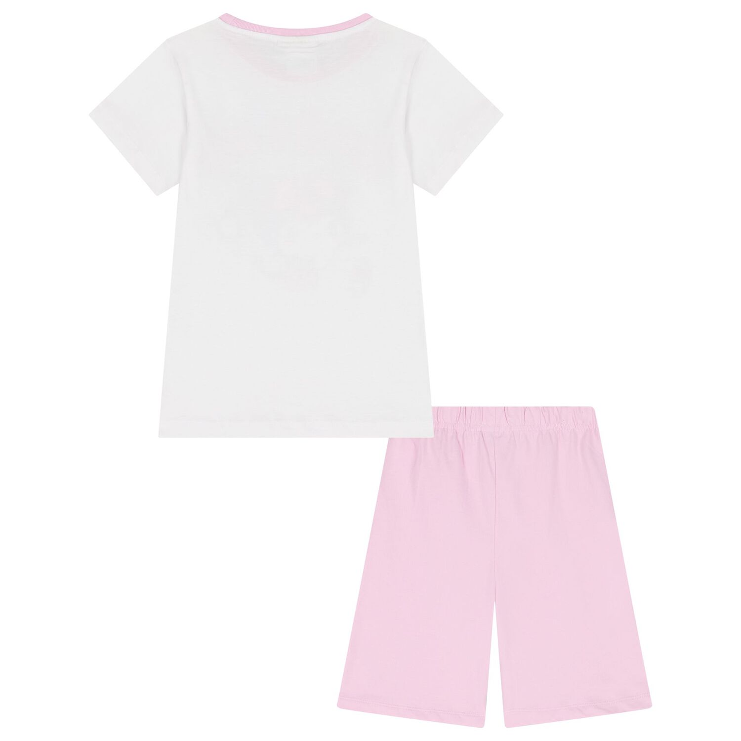 Girls White & Pink Kuromi Shorts Set, 1, hi-res