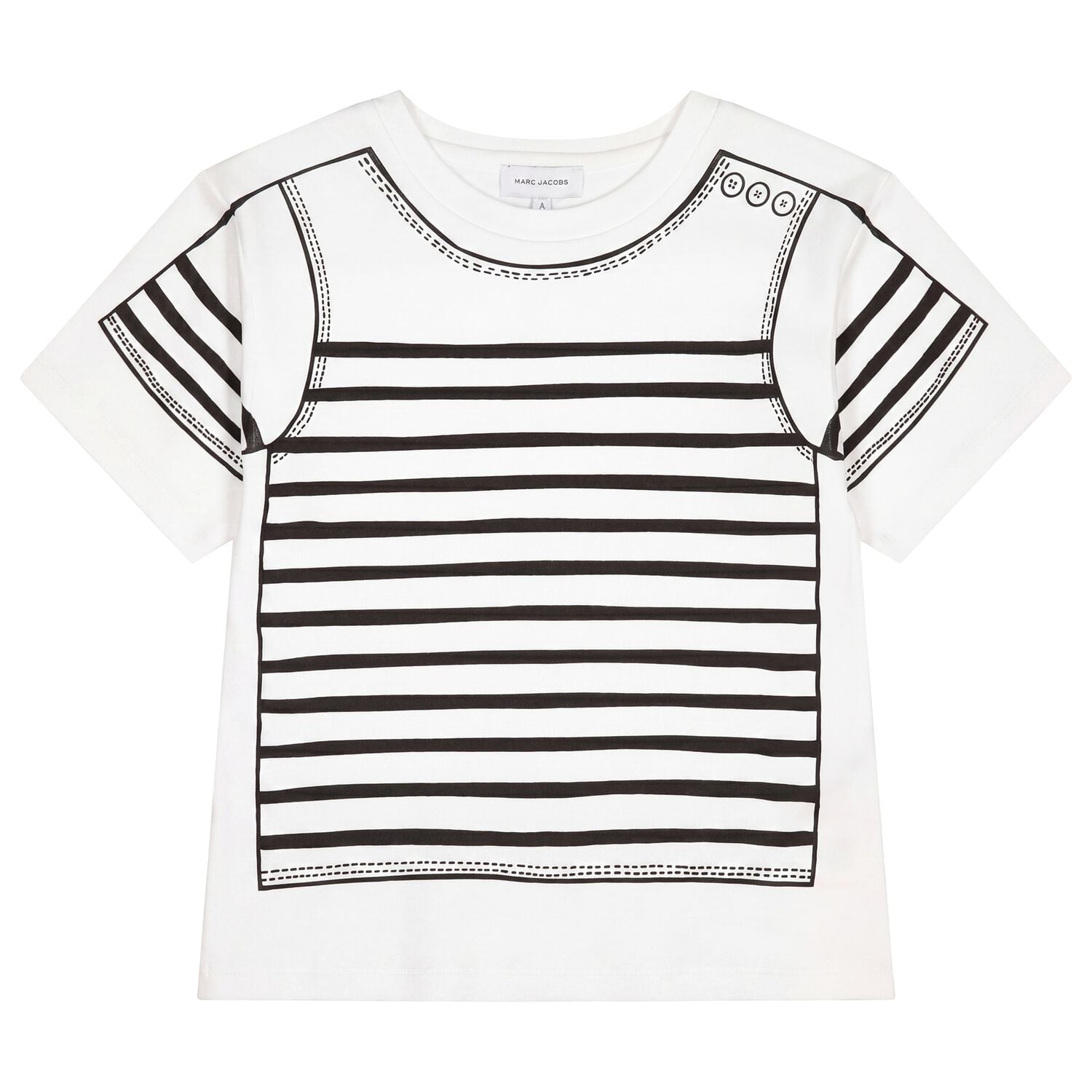 Girls White Logo T-Shirt, 1, hi-res