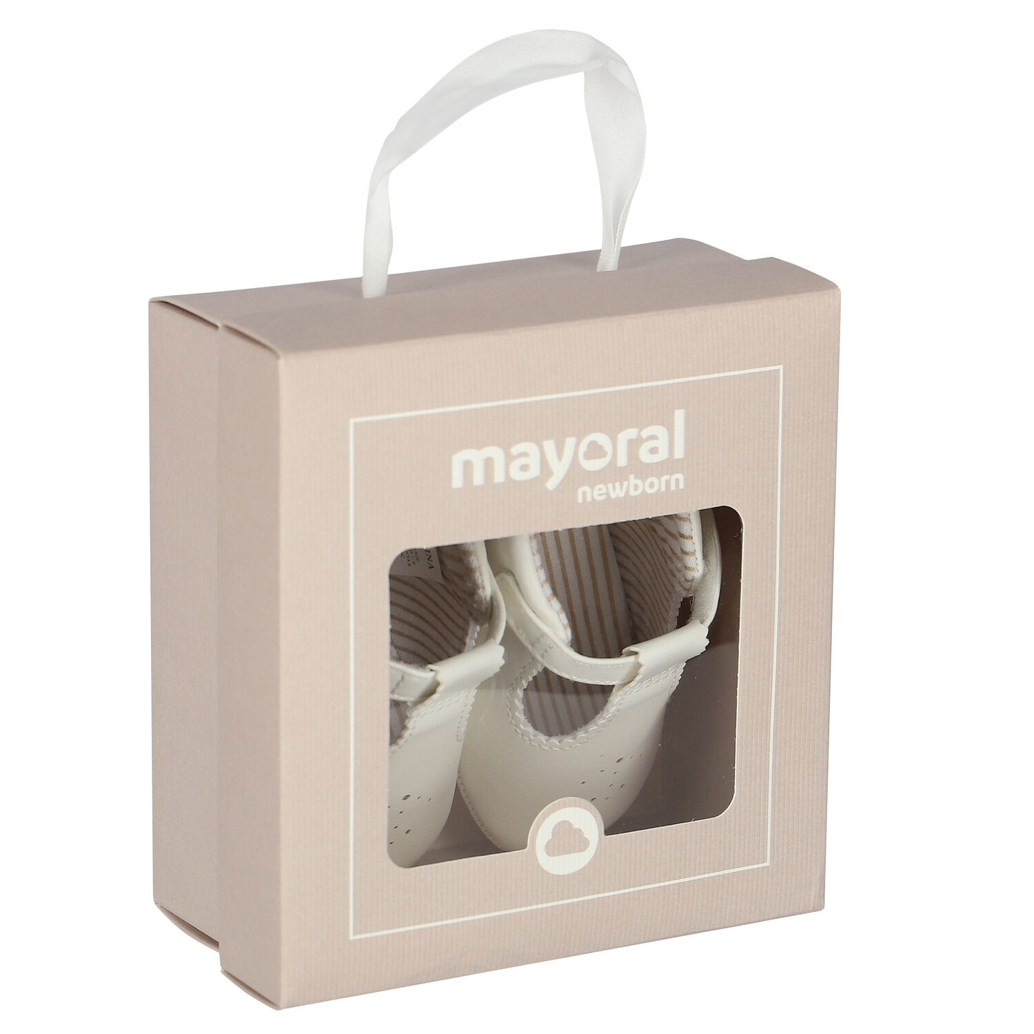 حذاء قبل المشي باللون العاجي , 1, hi-res