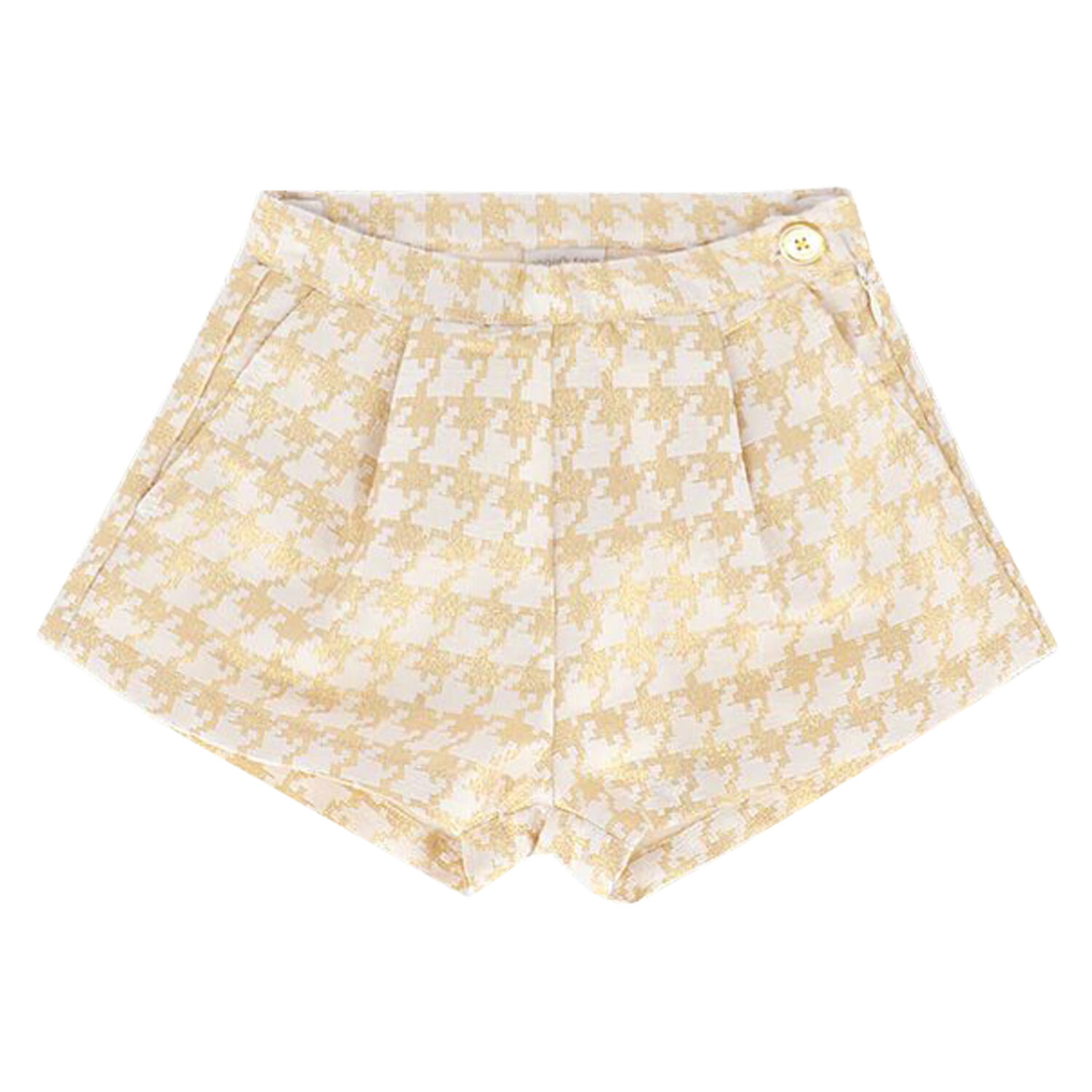 Girls Ivory & Gold Shorts, 1, hi-res image number null