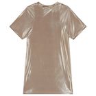 Girls Gold Logo Dress, 1, hi-res