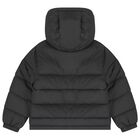 Boys Black Logo Puffer Jacket , 1, hi-res