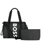 Black Logo Baby Changing Bag, 1, hi-res