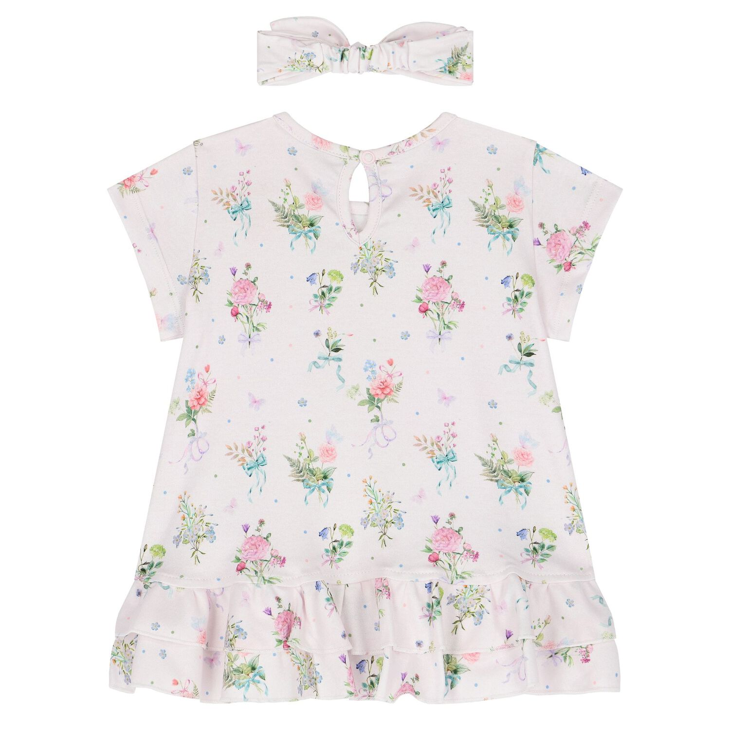 Younger Girls Pink Floral Dress Set, 1, hi-res image number null