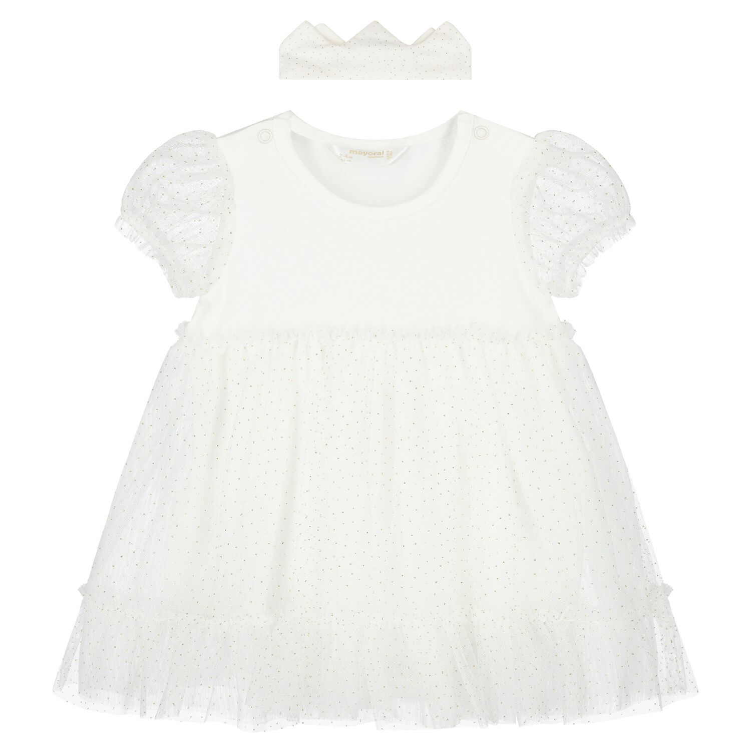 Baby Girls Ivory Butterfly Bodysuit Dress Set, 2, hi-res