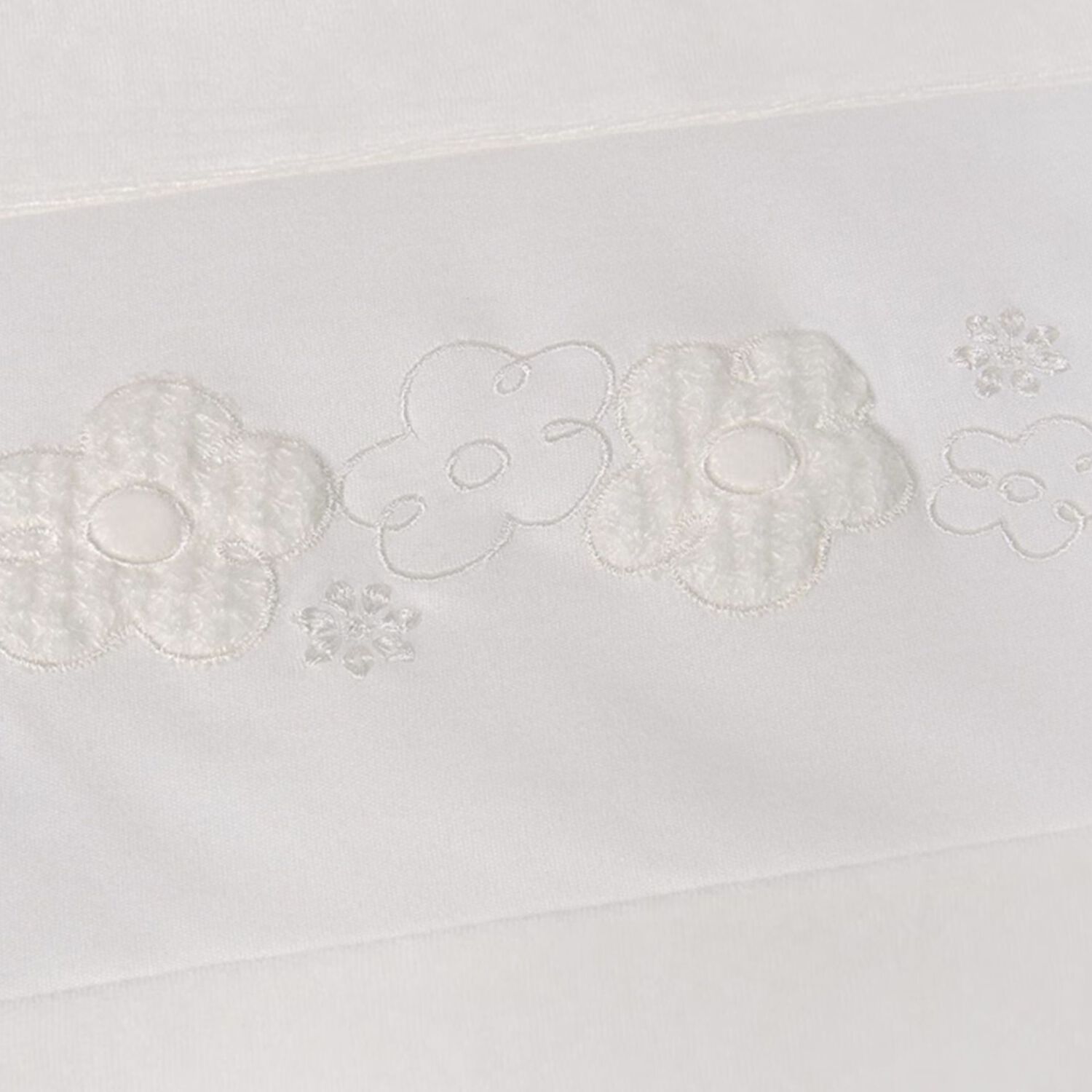 Ivory Floral Baby Blanket, 3, hi-res