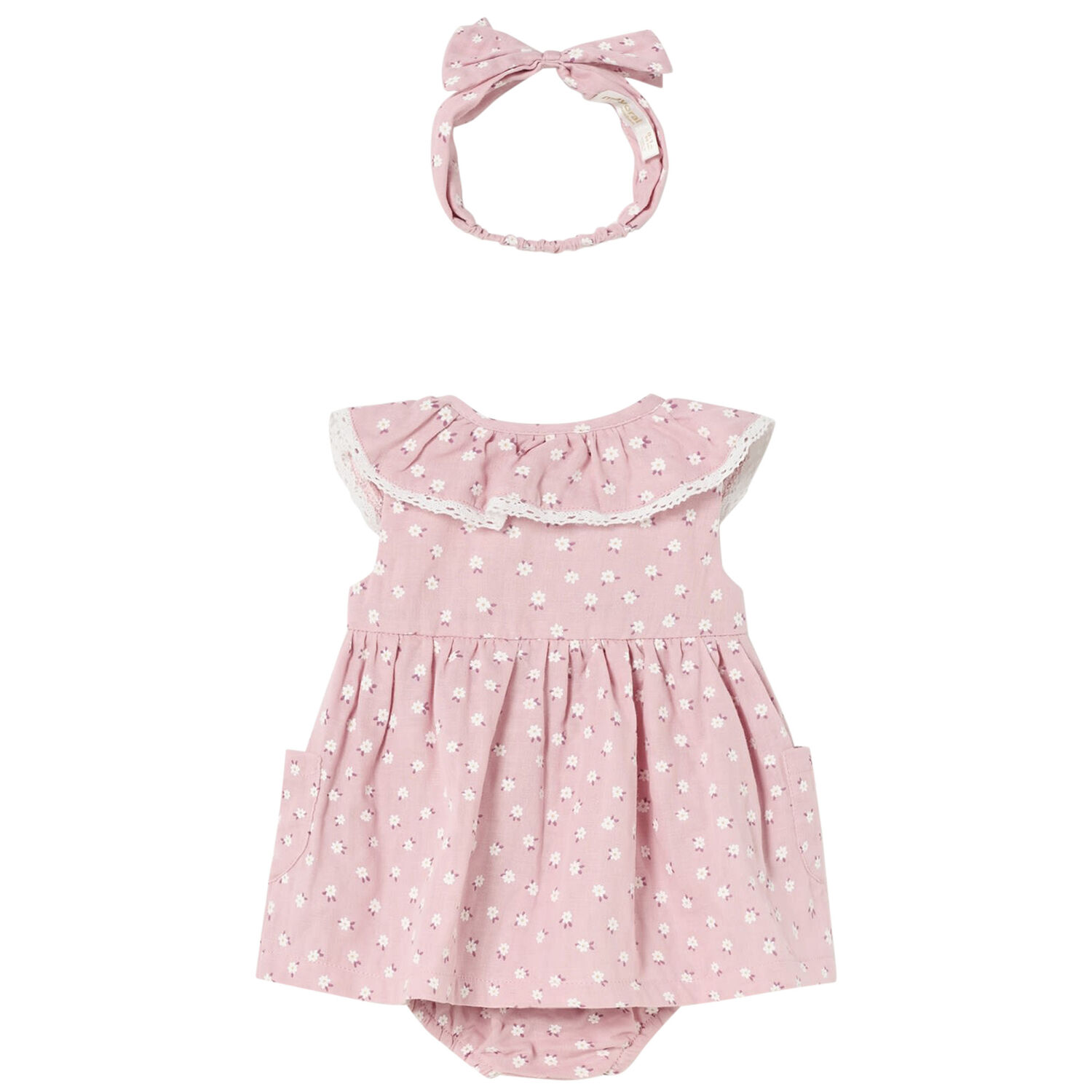 Baby Girls Pink Floral Dress Set, 1, hi-res image number null